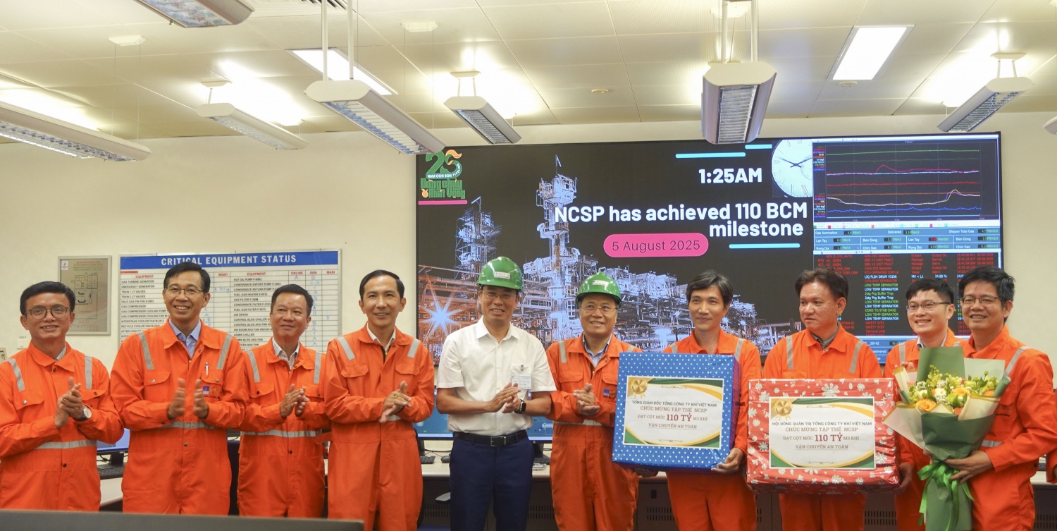 PV GAS NCSP đạt mốc vận chuyển an toàn 110 tỷ m3 khí”